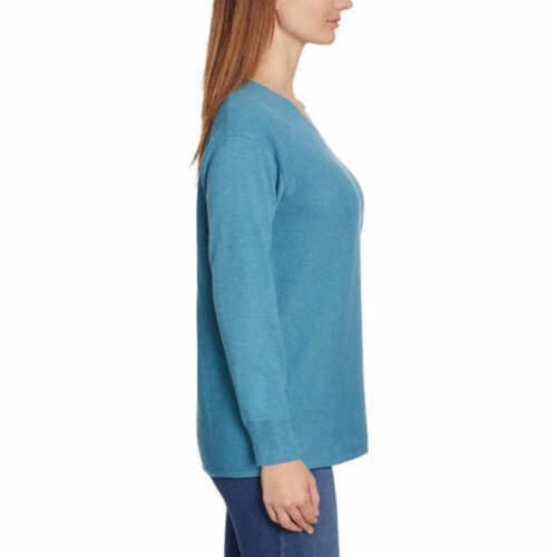 Ella Moss Ladies' Ribbed V-Neck Sweater (US, Alpha, Large, Regular, Regular, Dark Blue)2