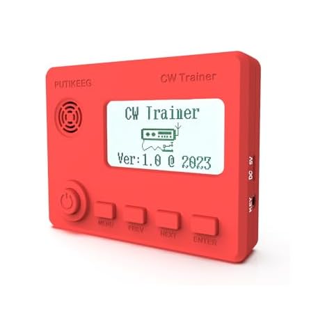 Red Mini CW Trainer, Morse Code Practice Trainer with Plastics Body for CW Morse Code Key Cover