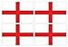 4 Piezas de Cruz de San Jorge Inglaterra Inglés Bandera Impreso Vinilo Bicicleta Coche Pegatinas Each 90x60mm Apróx