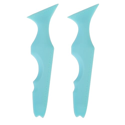 ysuovuf 2PCS 5 in 1 Silicone Eyeliner Stencils, Reusable Winged Tip Eyeliner Tool, Eyebrow Pencil Stencils Makeup Tool for Perfect Winged Eyeliner
