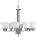 Progress Lighting P4004-09 Chandelier Light, 27-1/4-Inch Diameter x 24-5/8-Inch Height, Brushed Nickel