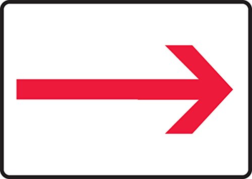 AccuformNMC "Red Arrow (Right)" Safety Sign, Accu-Shield™