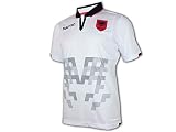 Macron Albanien Away Shirt M18 FSHF Albania Auswärts Trikot weiß EM WM Fanartikel, Größe:3XL