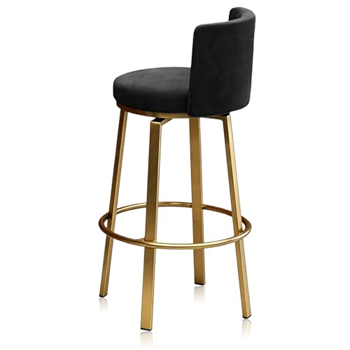 360°��]�o�[�X�c�[�� 1/2/3/4 �Z�b�g�A�������̋r�Ɣw������t���̃��_���ŉ��K�ȃJ�E���^�[�X�c�[���A�L�b�`���A�C�����h�p�̕z����̃o�[�`�F�A(Black 75cm,1 PCS Gold Frame)