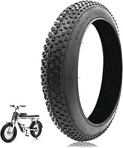 20x3.0 Pneus de Vélo Résistants aux Crevaisons, 35tpi Pneu de Remplacement for Vélos de Neige de Montagne Beach Cruiser, Vélo Électrique, Pièce de Rechange de Vélo