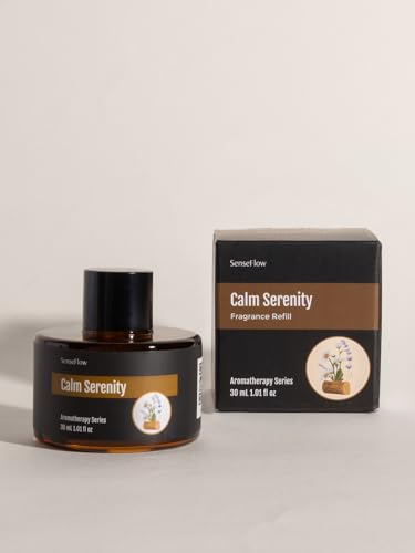 SenseFlow Aceite Esencial para Difusor 30ml, Aceites Aromáticos 100% Puros, Aceite de Aromaterapia de Primera Calidad, Fragancias para el Aire, Relajación - Serenidad Calmante