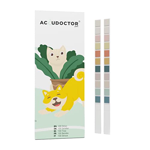 AccuDoctor 100 Urin-Teststreifen Hund & Katze – Urintest für Tiere, pH Teststreifen Urin Hund Urintestreifen Schnelltest – Urin Sticks Hund Katze, Teststreifen Urin Tier, Hund Urintest Niere Zuhause