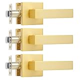 Leydebong 3 Pack Bed/Bath Room Door Lever for Privacy Bathroom and Interior Door Heavy Duty Door Loc