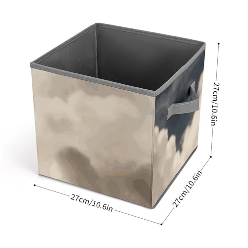 Cube de rangement girafe avec double poignées boîte pliable 27cm