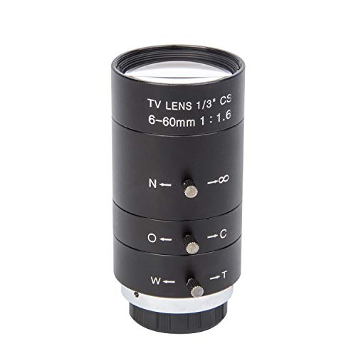 Xenocam 6-60mm 1/3' CS Lens CCTV Lens IR F1.6 Manual Zoom Manual Iris for CCTV CCD Camera
