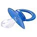 Somniumnight Adult Sized Pacifier Bigshield : Replacement Silicone Paci Big Teat for Anxiety Release - Orthodontic Binky Taken Apart and Re-Assembled Blue