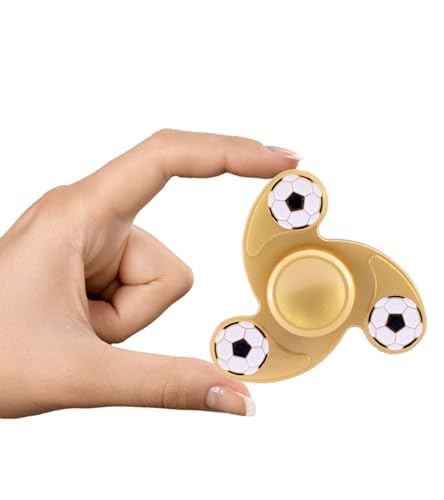 Premsons® Hand Spinner Desk Toy - High Speed Smooth Finger Spin Sensory Fidget Stress Relief Game Play for Kids & Adults - Birthday Party Gift - Metal - Gold 1