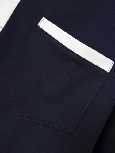 Mens Casual Polo Shirts Classic Short Sleeve Golf Shirt Fashion Button Cotton Top with Pocket4