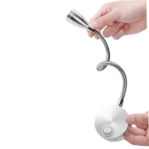 Luz cálida de lectura para dormitorio: aplique LED orientable con interruptor en la base 4