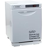 ForPro Warm & Cozy Hot Towel Warmer, Compact 5L Capacity Cabinet, Stainless Steel Rack, White