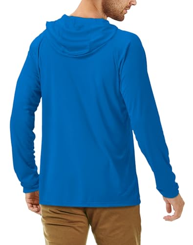Image of Roadbox Mens Fishing Sun Hoodie, Long Sleeve UPF 50+ UV Protection Shirts