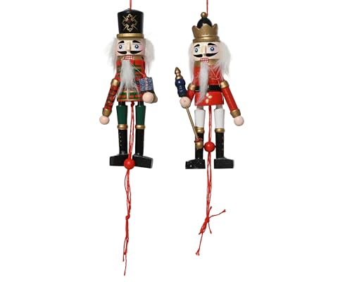 Christbaumschmuck Holz 12,5cm - Nussknacker Figur zum Aufhängen - 1...