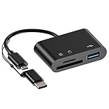 Simple to use: With the ability to read 2 memory cards at once, our card reader saves you time. No need for additional drivers or applications, it seamlessly integrates with your device. Equipped with a high-performance internal chip, it ensures fast and stable data transfer.