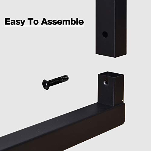 image for Amolife 55 inches Wooden Dining Table for 2 to 4, Rectangular Industri