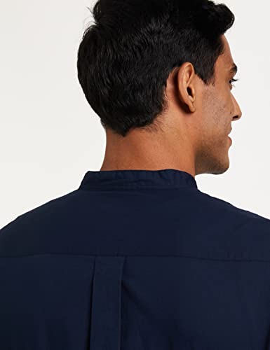 Image of Amazon Brand - Symbol Men's Cotton Shirt | Chinese Collar | Casual | Plain | Full Sleeve | Summer - Regular Fit (Available in Plus Sizes)