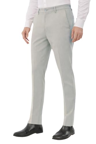 SaintX Men's Formal Slim Fit Trouser | Twill Weave Premium 4-Way ...
