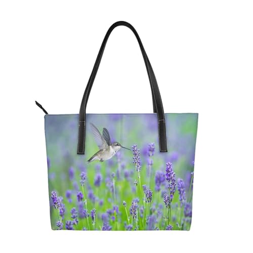 Sac de travail léger et étanche protégez vos affaires avec style grâce au cabas oiseaux violet