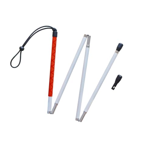 Canne blanche pliable aluminium dragonne pour personne malvoyante non-voyante