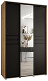Spécifications techniques (rangement chambre Armoire) : Dimensions : 235,2x150x45cm. Les poignées en acier sont disponibles en trois couleurs : noir, or et argent. L'ensemble comprend les brosses anti-poussière. Choix de l'équipement intérieur lors du montage : Version 1 - un compartiment long, une rallonge pour suspendre des objets, Version 2 - deux compartiments courts, deux rallonges pour suspendre des objets.