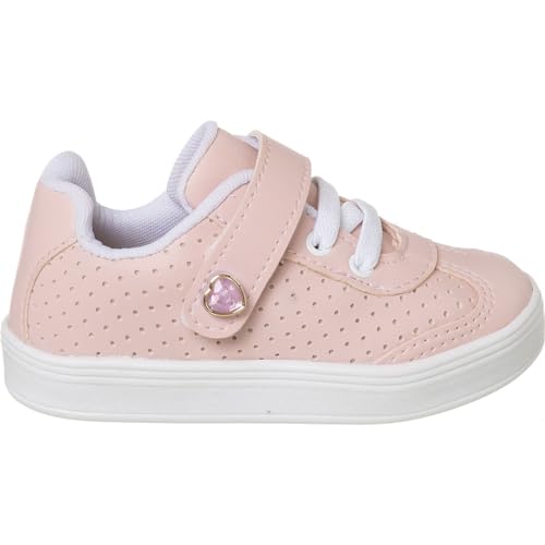 Tênis Feminino Infantil Tininha Casual Escolar Confortável (Rosa, BR, Criança de 1 a 3 anos, Numéric