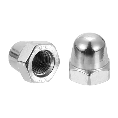 sourcing map M8x1.25 Acorn Cap Nuts, 20Pcs 304 Stainless Steel Dome Cap Head Acorn Nut Hardware Nuts for Bolt Cover, Silvery