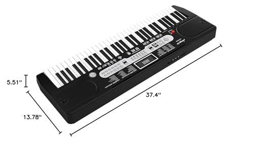 Image of 61-Key Portable Keyboard, HIPS Material, Compact Design, No Accessories, Perfect for Beginners, Ideal for Home Practice