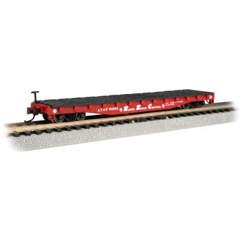 Bachmann Trains - 52' Flat CAR - ATSF #90852 - N Scale Cover
