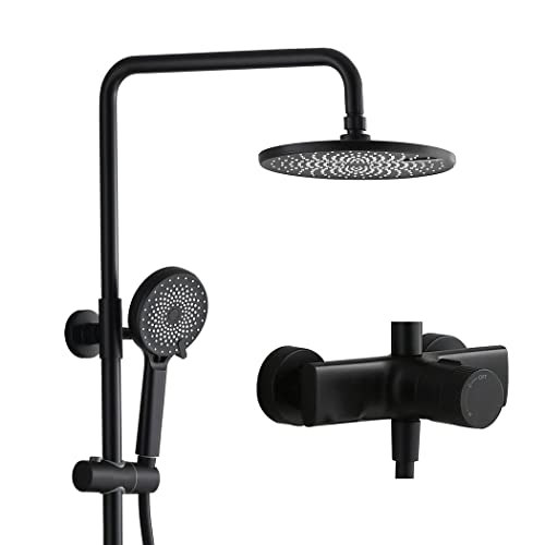 Ensemble de douche murale haut de gamme avec pommeau de douche de pluie 9"