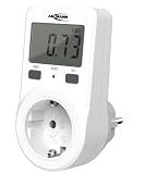 ANSMANN Misuratore di energia digitale compatto APM 1 contatore di consumo energetico Energy Check/contatore di corrente fino a 3680 W con funzione di memoria e protezione da contatto integrata,