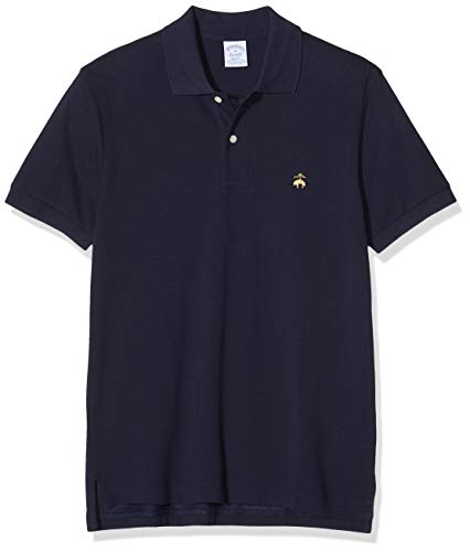 Brooks Brothers Polo Slim Logo Manica Corta, Hombre, Azul (Navy 411) XS
