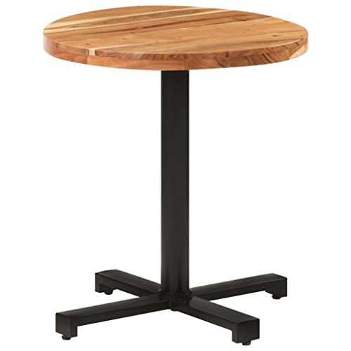 Table de bistro ronde premium en bois d'acacia massif noble - 8
