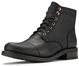 SUREWAY Mens Casual Leather Dress Boots | 6 inch Lace Up Ankle Boots - Slip on Chukka Boots Classic Comfort Oxford Fashion Chelsea Boots for Mens Walking Comfort (Office,Casual,Driving,Work,Dress)