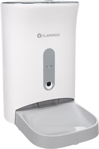 Comedero automático Flamingo programable Omega Blanco 4,5L con cámara digital 4