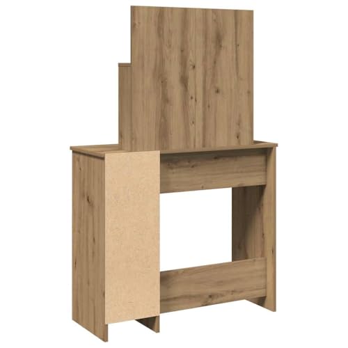 Tocador con espejo de roble Artisan Mangloder mesa de maquillaje 6