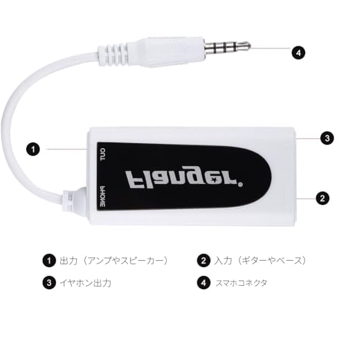 Yosoo FC-21 ギター/ベース用モバイル・インターフェース iOSとAndroidシステムに対応 マルチメディア ギター インターフェイス・コンバータ