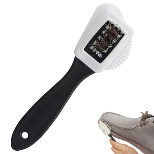 Suede Brush for Boots & Shoes – Nubuck Cleaning Brush with Soft & Stiff Bristles – Multi-Surface Suede Cleaner for Footwear, Jackets & Bags – Restore Nap & Remove Dirt with Ease