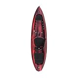 Pelican Seek 100X - Recreational Sit on top Kayak - Garnet - Lightweight Smart Design - Adjustable Ergoform™ Seating System - 10 ft