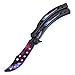 Skyward Blade CS Balisong Piegatura del Practice Coltello a Farfalla in Acciaio Inossidabile, Coltello da Addestramento Non Affilato Cielo Stellato