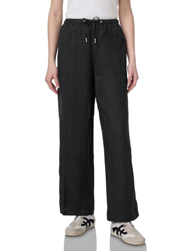 Pantalon droit en lin femme vêtement été léger respirant