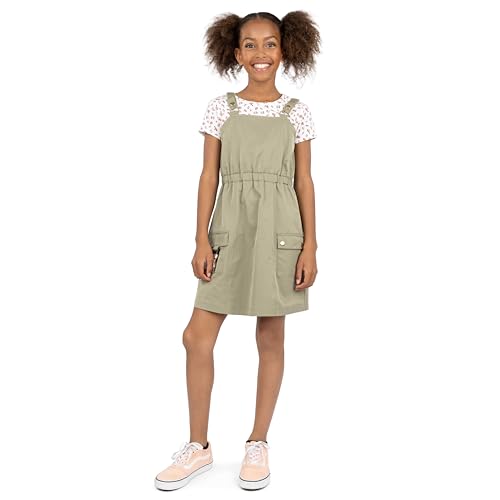 Speechless Girls' Short Sleeve Tee and Pinafore Dress