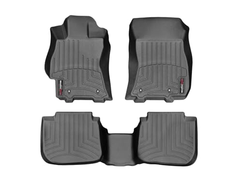 WeatherTech Custom Fit FloorLiners for Subaru Outback, Legacy - 1st & 2nd Row (44708-1-2), Black