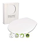 SITZPLATZ® WC-Sitz Andy, Weiß, antibakterieller Duroplast Toilettensitz, Edelstahl-Scharniere, Schnellbefestigung Fast-Fix, WC-Deckel, Standard O-Form universal, Klodeckel & Klobrille, 21522 0