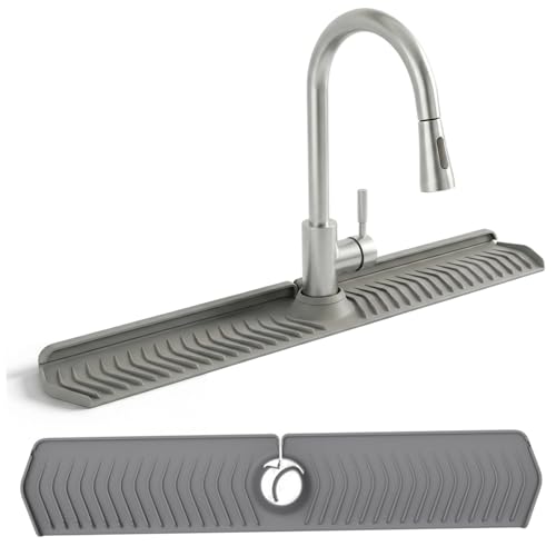 Protector contra salpicaduras de silicona texturizada para grifo de fregadero de 30 pulgadas 2