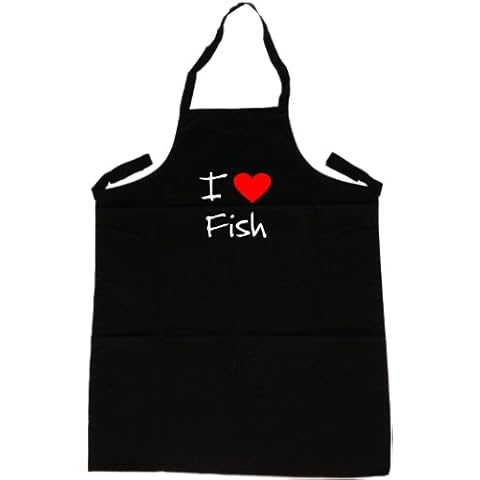 TeeTreeDesigns I Love Heart Fish Apron Cover