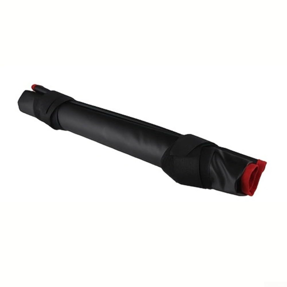 Tappetino per sganciare la pesca, 140 x 35 cm, con metro a nastro integrato, per pesci predatori, ginocchiere imbottite per carpa, luccio e altre specie d'acqua dolce, nero e rosso